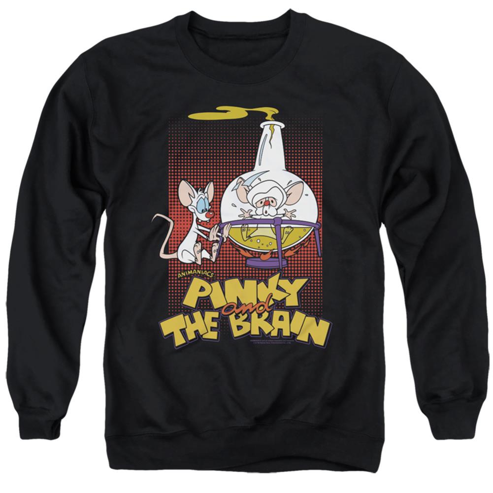 Pinky And The Brain Lab Flask Men's Crewneck 50 50 Poly Long-Sleeve T-Shirt