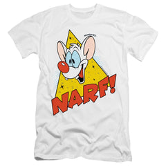 Pinky And The Brain Narf Men's Ultra-Soft 30/1 Cotton Slim Short-Sleeve T-Shirt