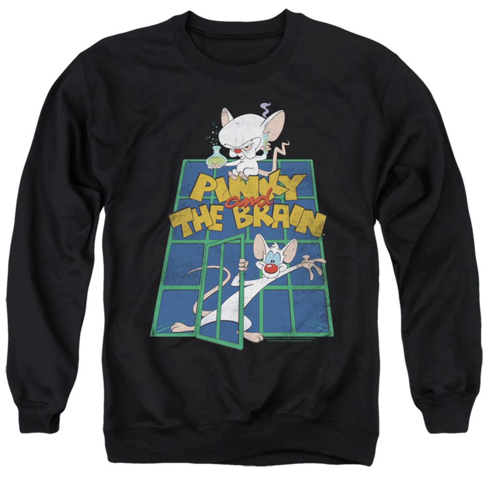 Pinky And The Brain Ol Standard Men's Crewneck 50 50 Poly Long-Sleeve T-Shirt