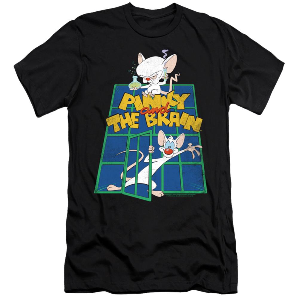 Pinky And The Brain Ol Standard Men's Ultra-Soft 30/1 Cotton Slim Short-Sleeve T-Shirt