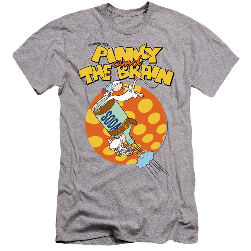 Pinky And The Brain Soda Men's Ultra-Soft 30/1 Cotton Slim Short-Sleeve T-Shirt