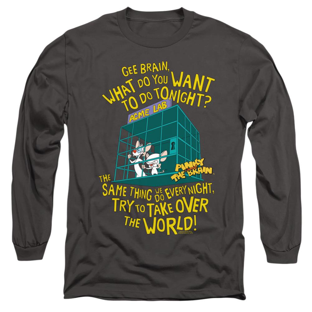 Pinky And The Brain The World Men's 18/1 Cotton Long-Sleeve T-Shirt
