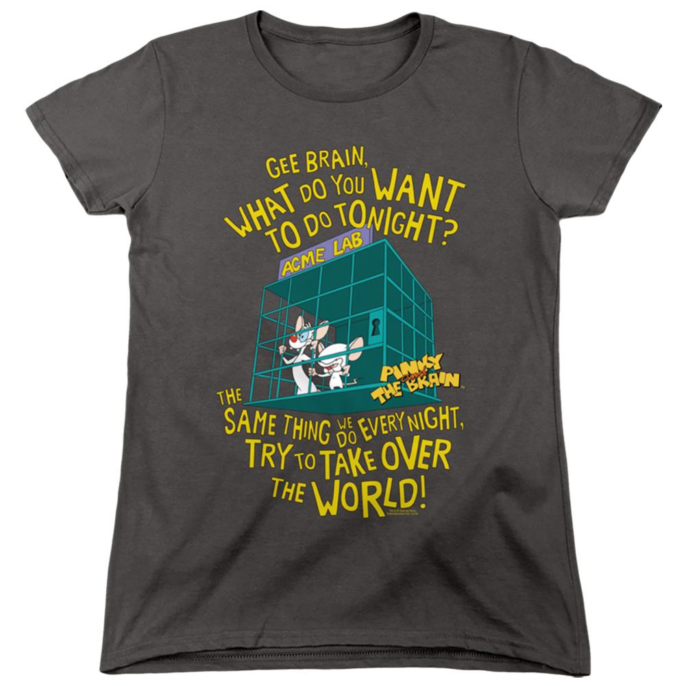 Pinky And The Brain The World Women's 18/1 Cotton Short-Sleeve T-Shirt