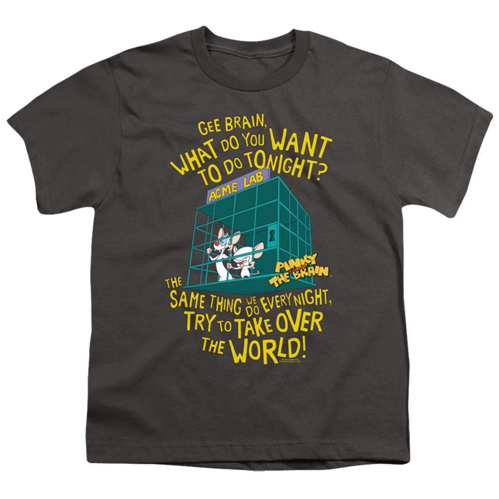 Pinky And The Brain The World Youth 18/1 100% Cotton Short-Sleeve T-Shirt