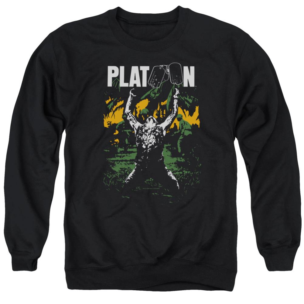 Platoon Graphic Men's Crewneck 50 50 Poly Long-Sleeve T-Shirt