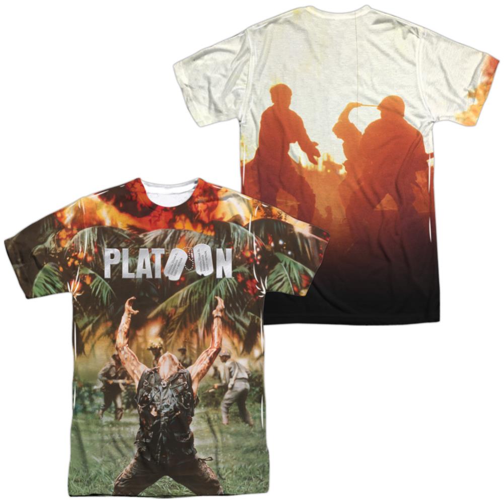 Platoon Key Art (Front/Back Print) Men's Regular Fit Polyester Short-Sleeve T-Shirt
