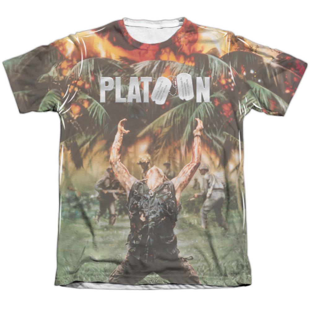 Platoon Key Art Men's Regular Fit Poly Cotton Short-Sleeve T-Shirt