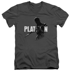 Platoon Shadow Of War Men's 30/1 Cotton Slim V-Neck T-Shirt