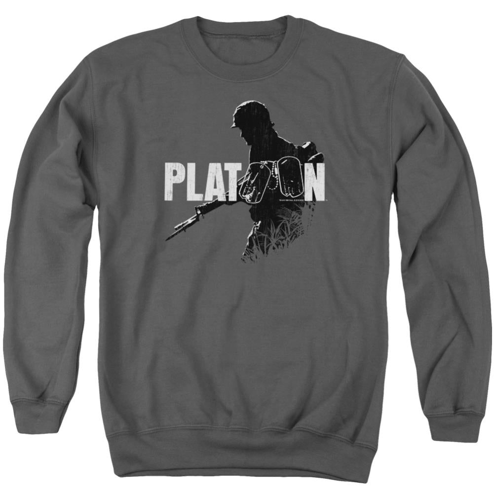 Platoon Shadow Of War Men's Crewneck 50 50 Poly Long-Sleeve T-Shirt