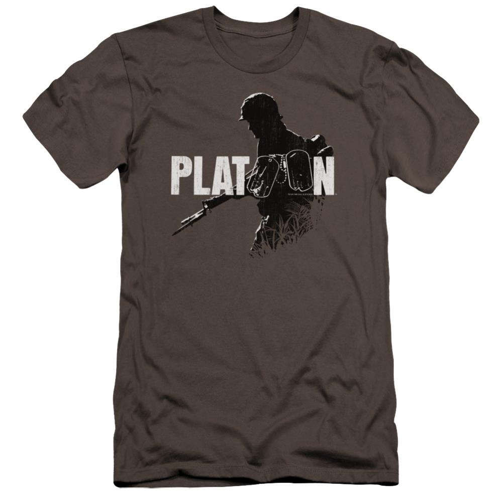 Platoon Shadow Of War Men's Ultra-Soft 30/1 Cotton Slim Short-Sleeve T-Shirt