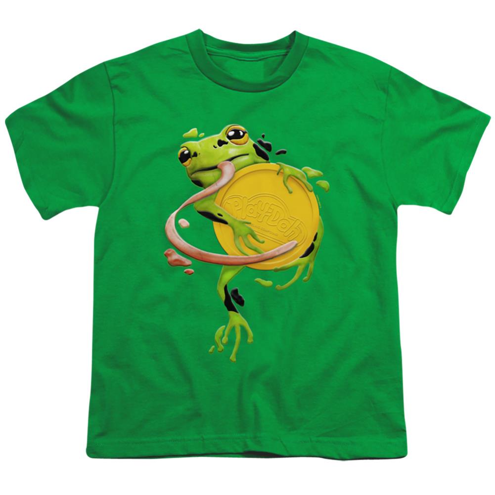Play Doh Frog Hugging Play Doh Lid Youth 18/1 100% Cotton Short-Sleeve T-Shirt