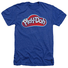 Play Doh Lid Men's 30/1 Heather 60 40 Poly Short-Sleeve T-Shirt