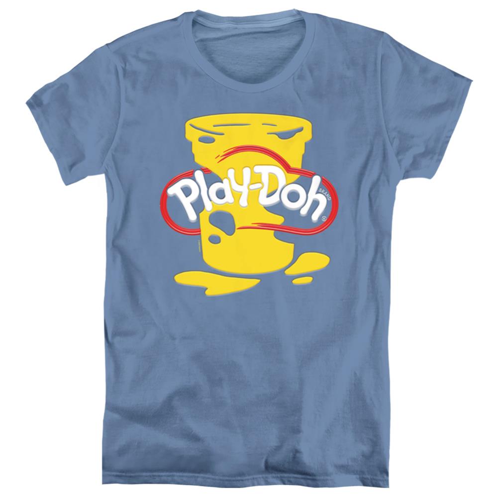 Play Doh Play Doh Messy Stencil Logo Women's 18/1 Cotton Short-Sleeve T-Shirt