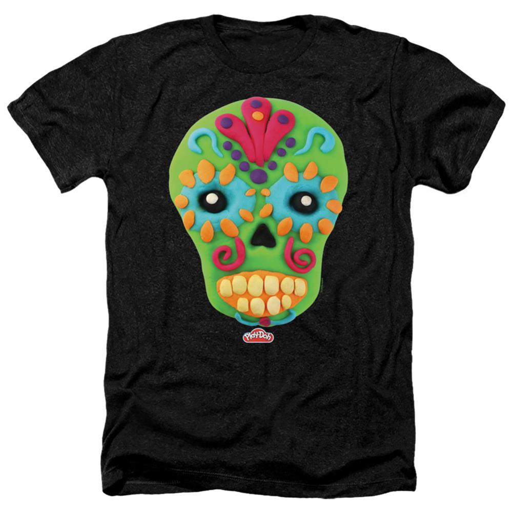 Play Doh Sugar Skull Men's 30/1 Heather 60 40 Poly Short-Sleeve T-Shirt