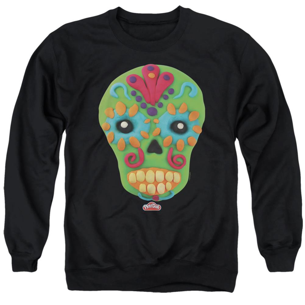 Play Doh Sugar Skull Men's Crewneck 50 50 Poly Long-Sleeve T-Shirt