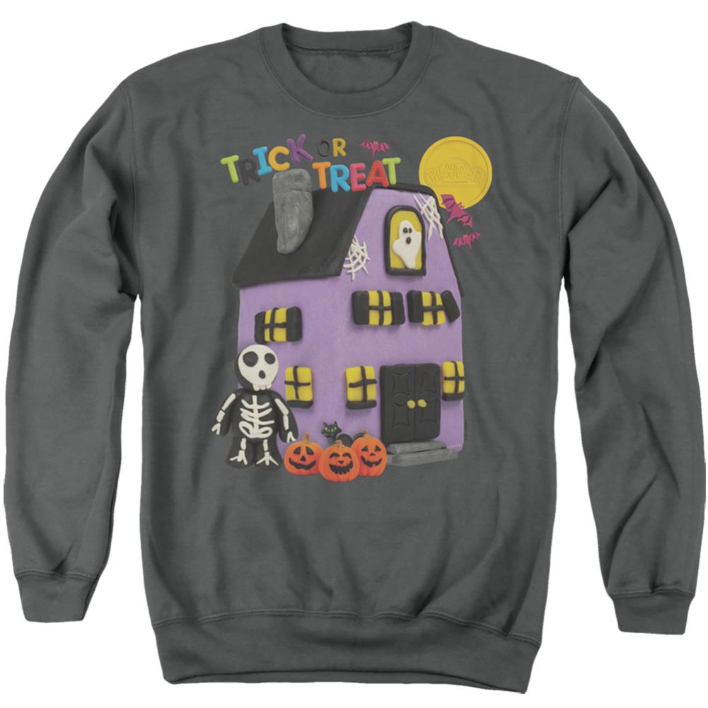 Play Doh Trick Or Treat Men's Crewneck 50 50 Poly Long-Sleeve T-Shirt