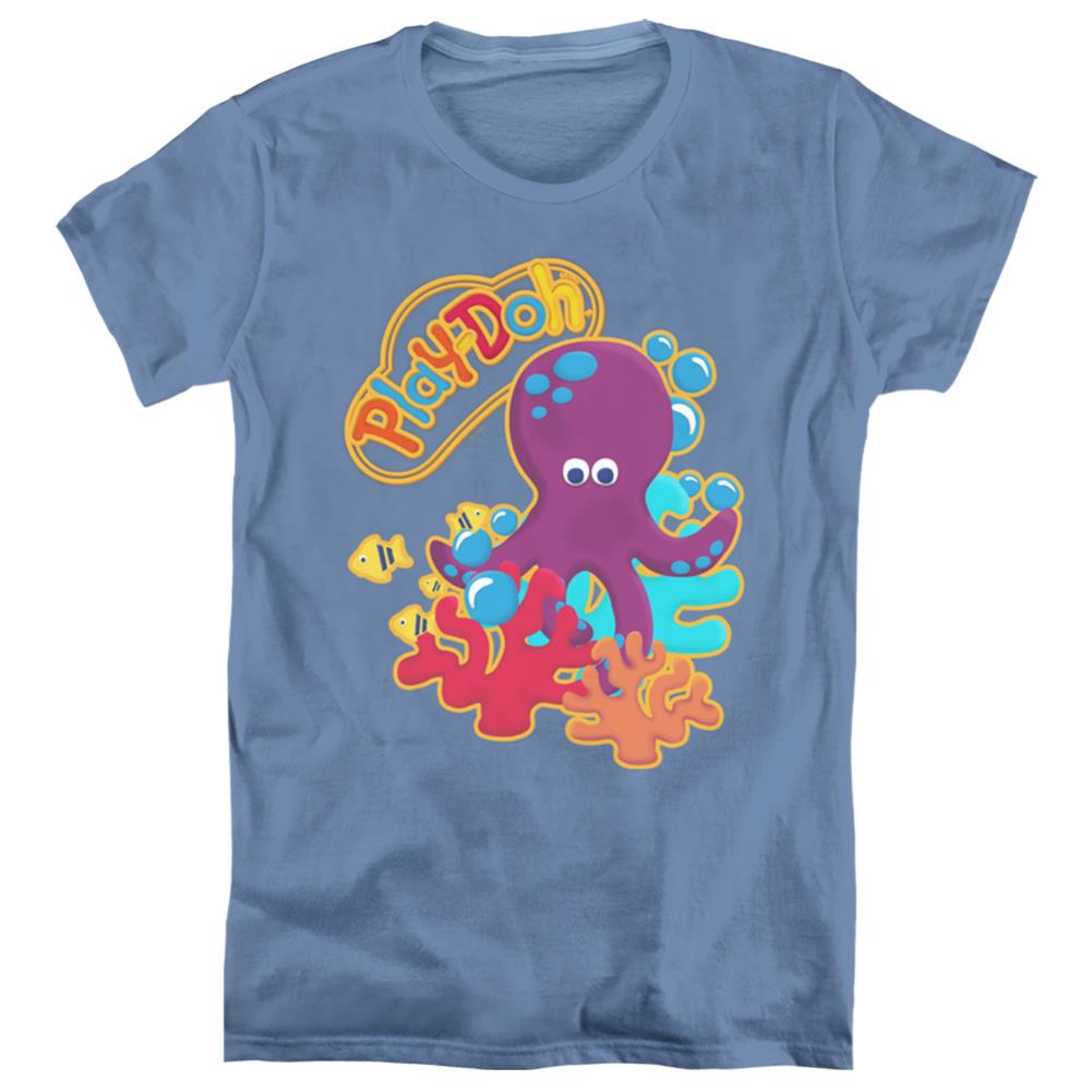 Play Doh Under The Sea Women's 18/1 Cotton Short-Sleeve T-Shirt