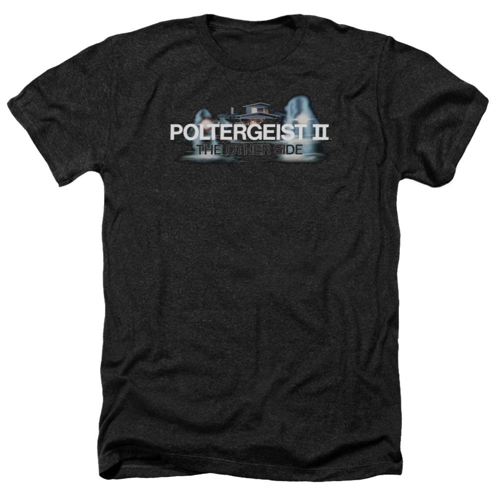 Poltergeist II Logo Men's 30/1 Heather 60 40 Poly Short-Sleeve T-Shirt