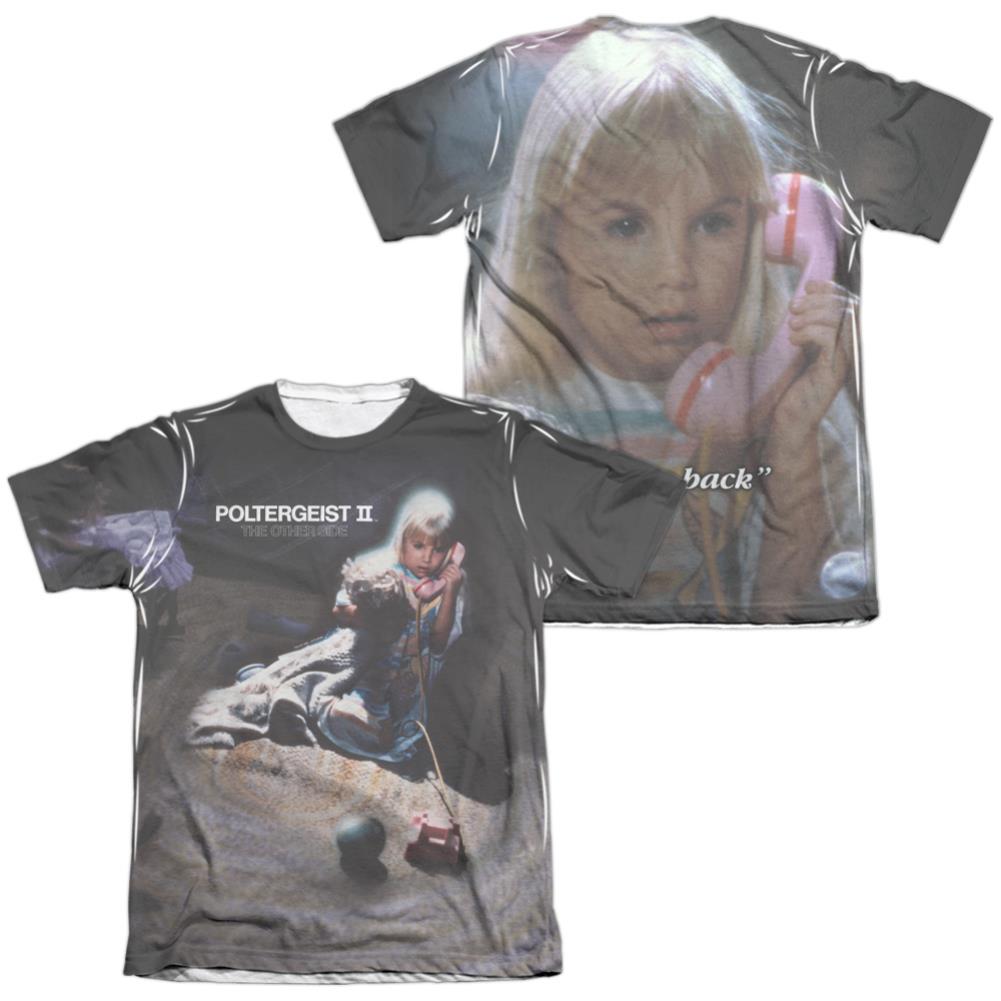 Poltergeist II Poster (Front/Back Print) Men's Regular Fit Poly Cotton Short-Sleeve T-Shirt