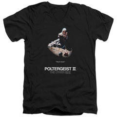 Poltergeist II Poster Men's 30/1 Cotton Slim V-Neck T-Shirt