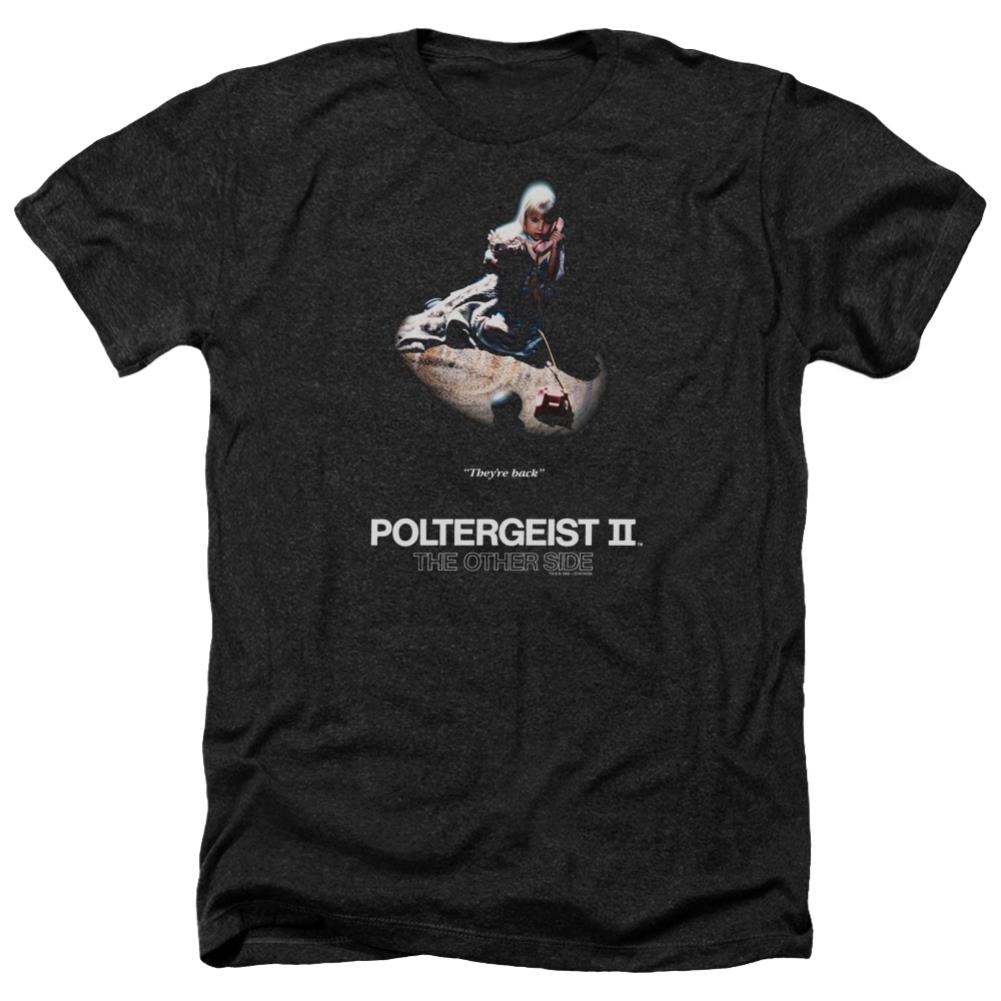 Poltergeist II Poster Men's 30/1 Heather 60 40 Poly Short-Sleeve T-Shirt