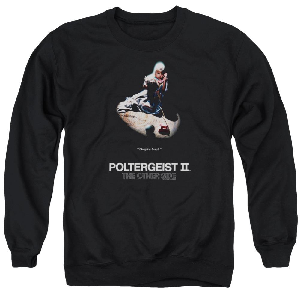 Poltergeist II Poster Men's Crewneck 50 50 Poly Long-Sleeve T-Shirt
