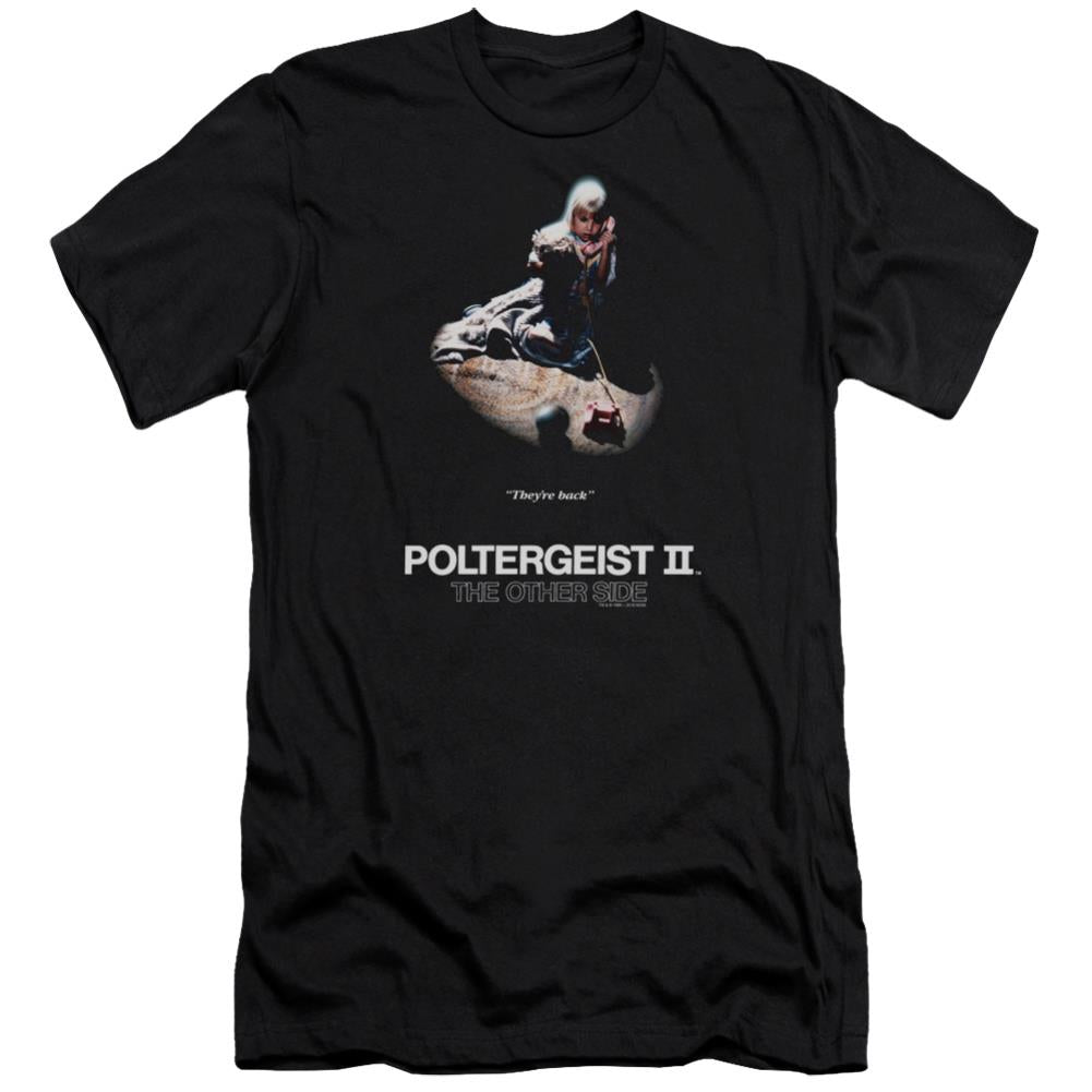 Poltergeist II Poster Men's Ultra-Soft 30/1 Cotton Slim Short-Sleeve T-Shirt