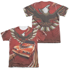 Pontiac Firebird Flames (Front/Back Print) Men's Regular Fit Poly Cotton Short-Sleeve T-Shirt