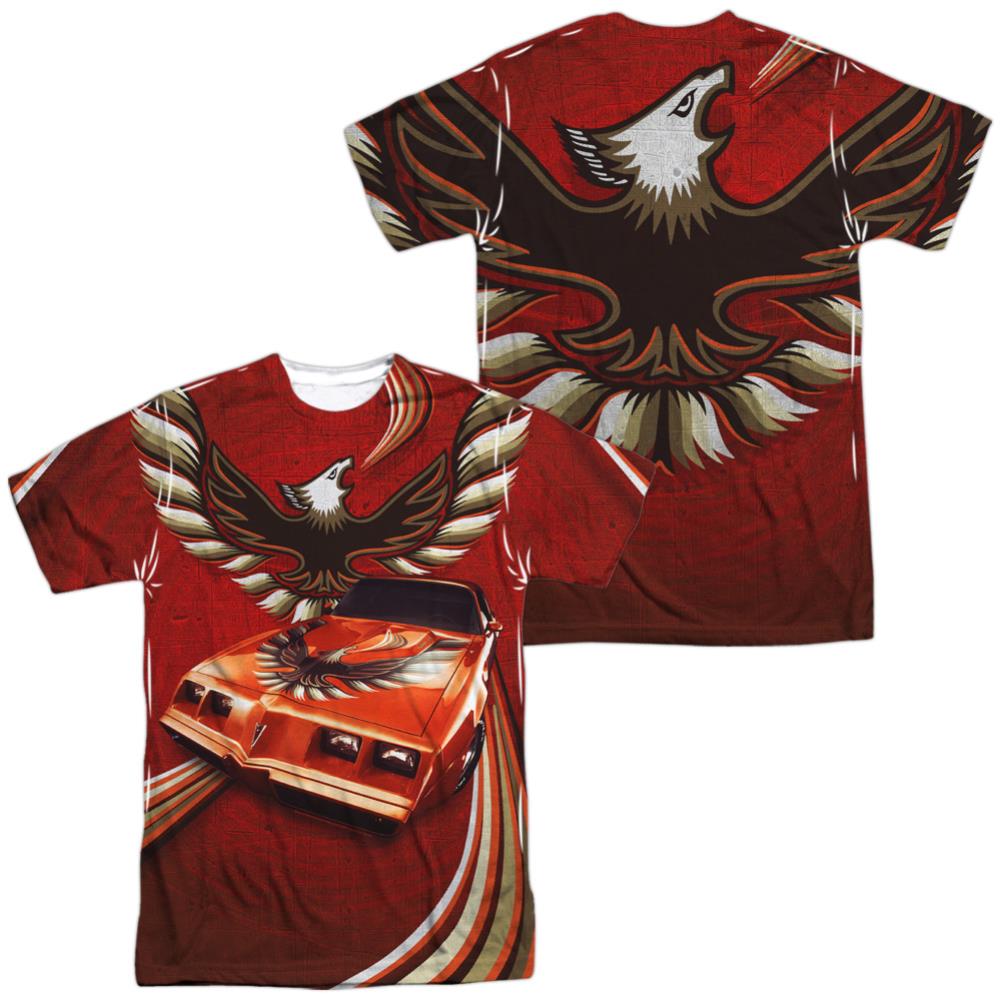 Pontiac Firebird Flames (Front/Back Print) Men's Regular Fit Polyester Short-Sleeve T-Shirt