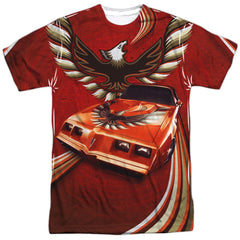 Pontiac Firebird Flames Men's Regular Fit Polyester Short-Sleeve T-Shirt