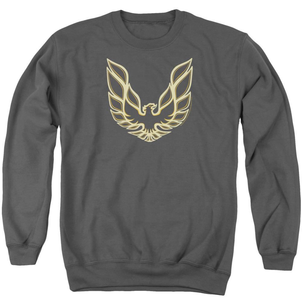 Pontiac Iconic Firebird Men's Crewneck 50 50 Poly Long-Sleeve T-Shirt