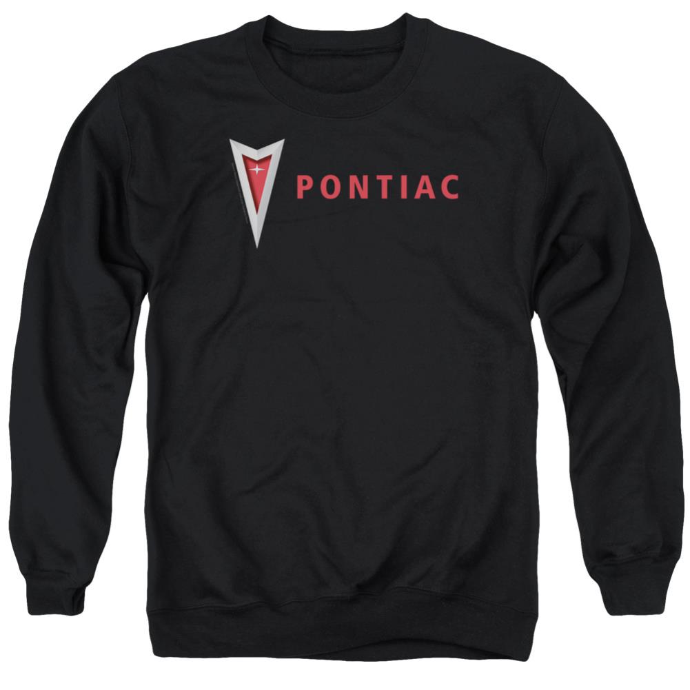 Pontiac Modern Pontiac Arrowhead Men's Crewneck 50 50 Poly Long-Sleeve T-Shirt