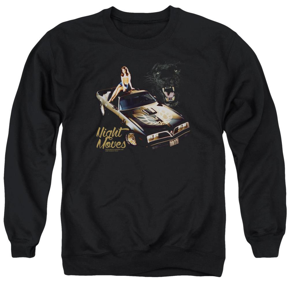 Pontiac Night Moves Men's Crewneck 50 50 Poly Long-Sleeve T-Shirt