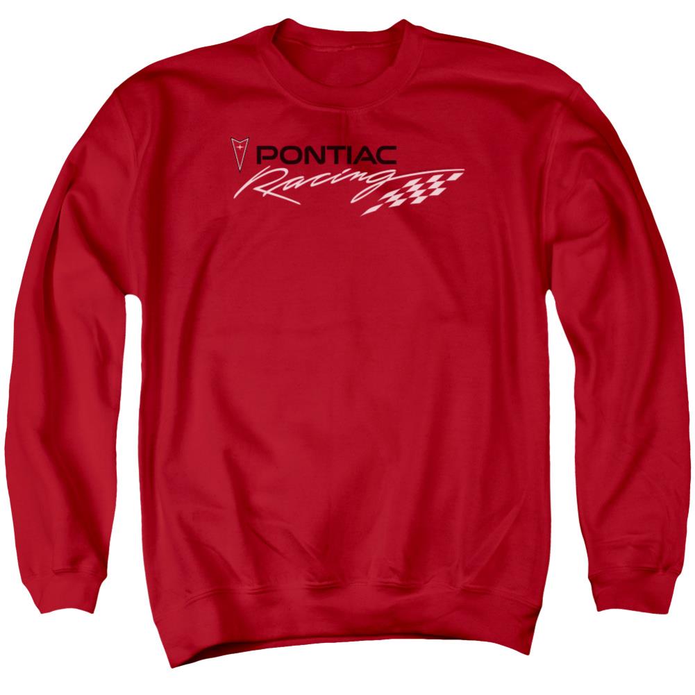 Pontiac Red Pontiac Racing Men's Crewneck 50 50 Poly Long-Sleeve T-Shirt