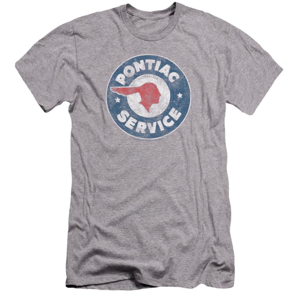 Pontiac Vintage Pontiac Service Men's Ultra-Soft 30/1 Cotton Slim Short-Sleeve T-Shirt