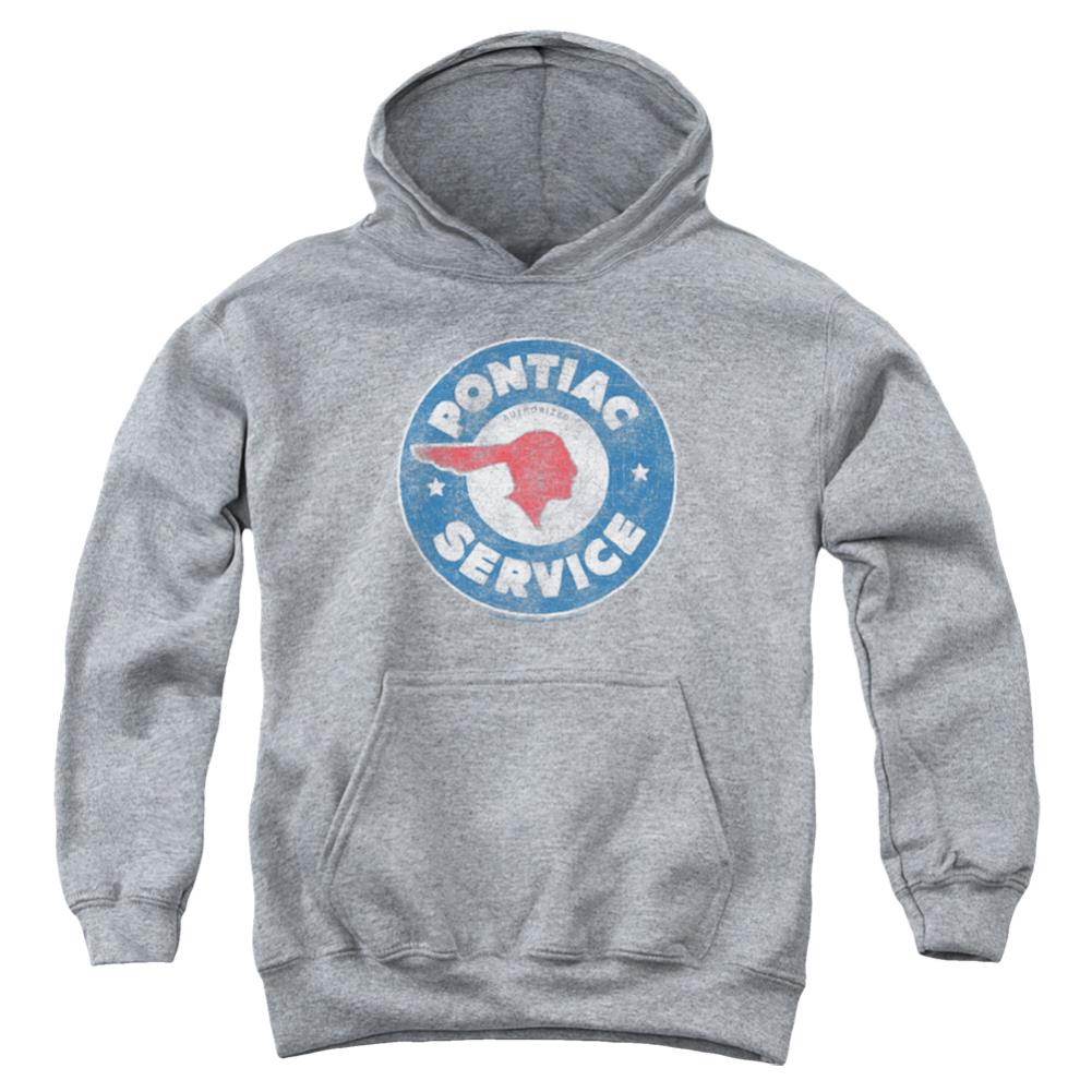Pontiac Vintage Pontiac Service Youth Cotton Poly Pull-Over Hoodie