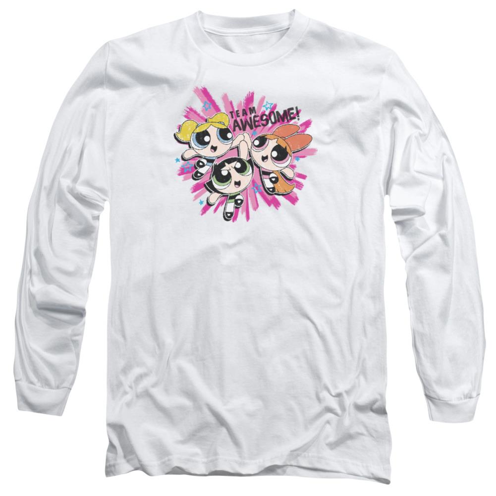 Powerpuff GirLong-Sleeve T-Shirteam Awesome Men's 18/1 Cotton Long-Sleeve T-Shirt