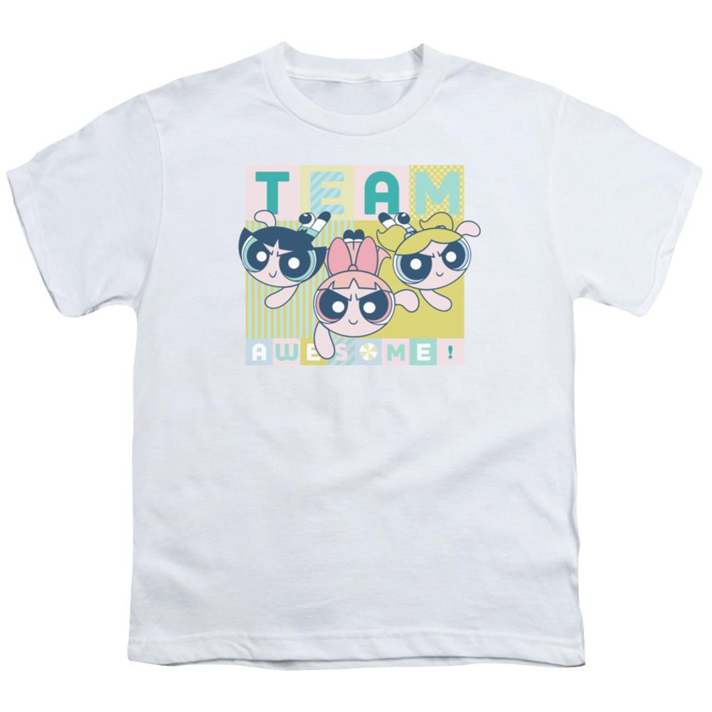 Powerpuff Girls Awesome Block Youth 18/1 100% Cotton Short-Sleeve T-Shirt