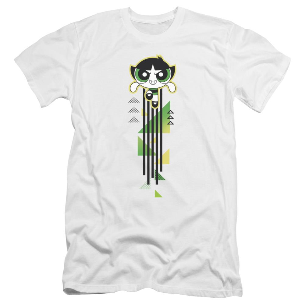 Powerpuff Girls Buttercup Streak Men's Ultra-Soft 30/1 Cotton Slim Short-Sleeve T-Shirt