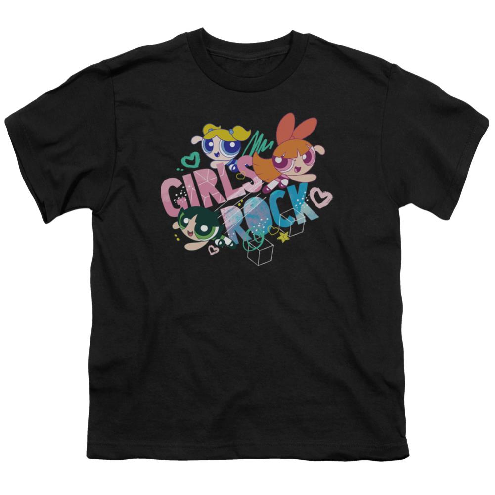 Powerpuff Girls Girls Rock Youth 18/1 100% Cotton Short-Sleeve T-Shirt