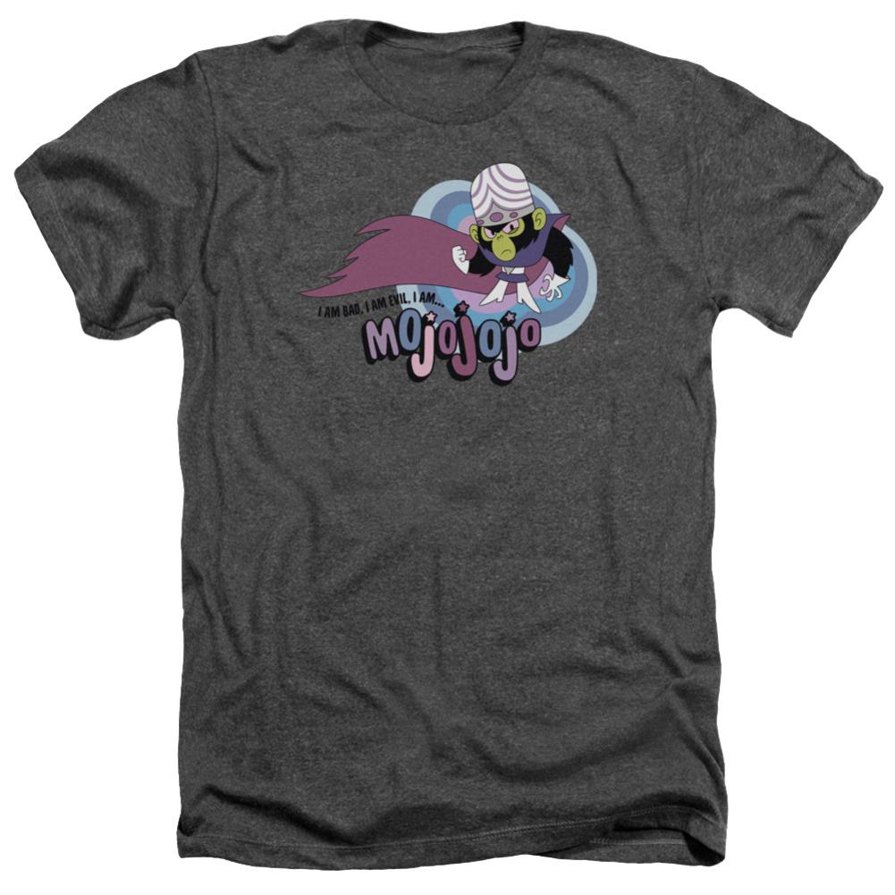 Powerpuff Girls I Am Bad I Am Evil Men's 30/1 Heather 60 40 Poly Short-Sleeve T-Shirt