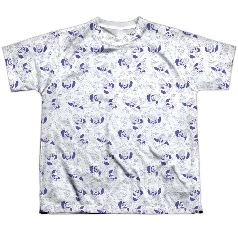 Powerpuff Girls Mojo Jojo Pattern Youth Regular Fit Poly Short-Sleeve T-Shirt