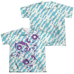 Powerpuff Girls Purple Pattern Youth Regular Fit Poly Short-Sleeve T-Shirt