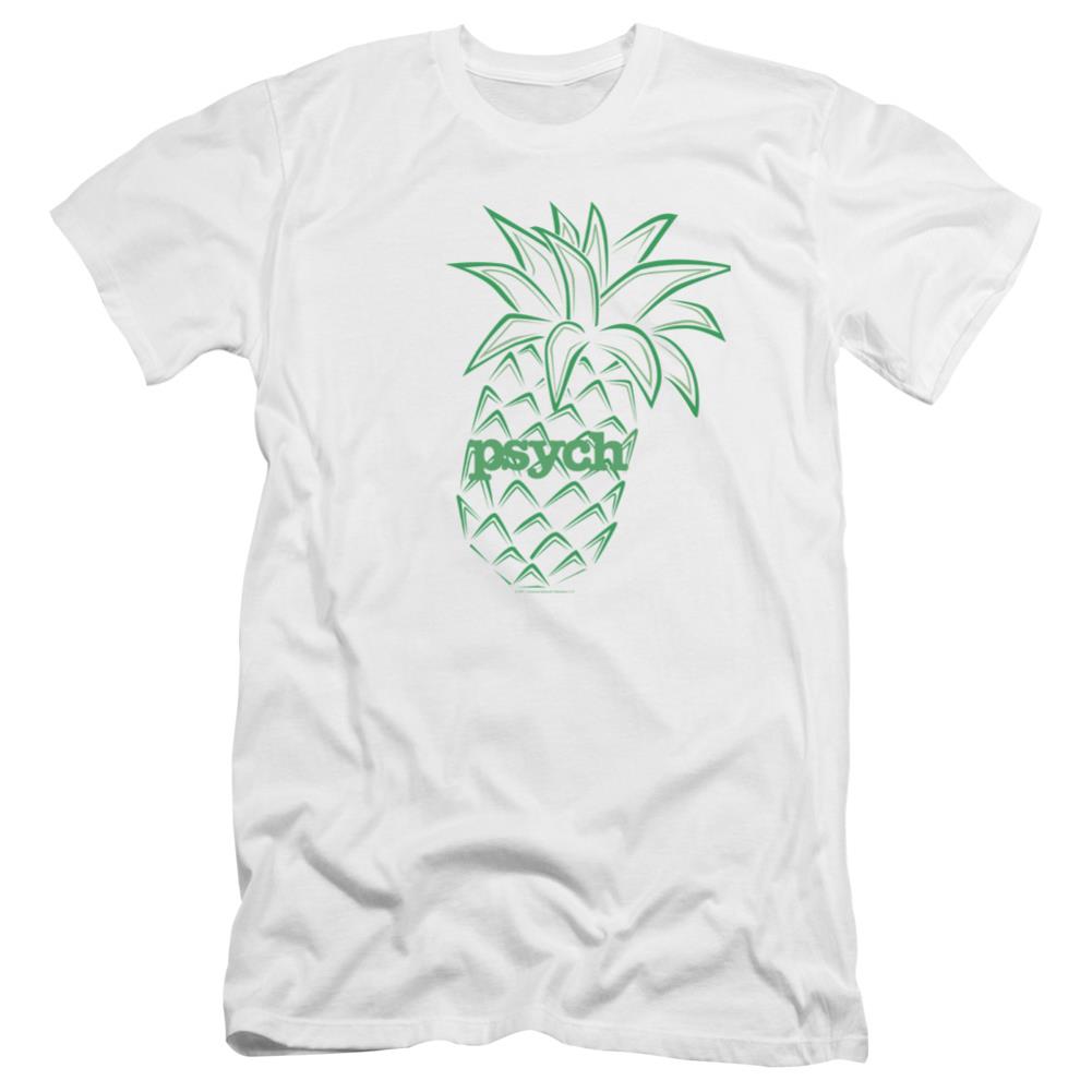 Psych Pineapple Men's Ultra-Soft 30/1 Cotton Slim Short-Sleeve T-Shirt
