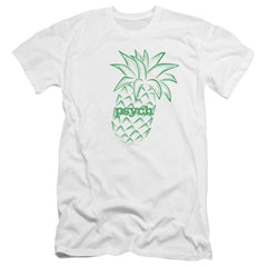 Psych Pineapple Men's Ultra-Soft 30/1 Cotton Slim Short-Sleeve T-Shirt