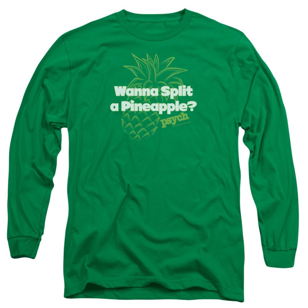 Psych Pineapple Split Men's 18/1 Cotton Long-Sleeve T-Shirt