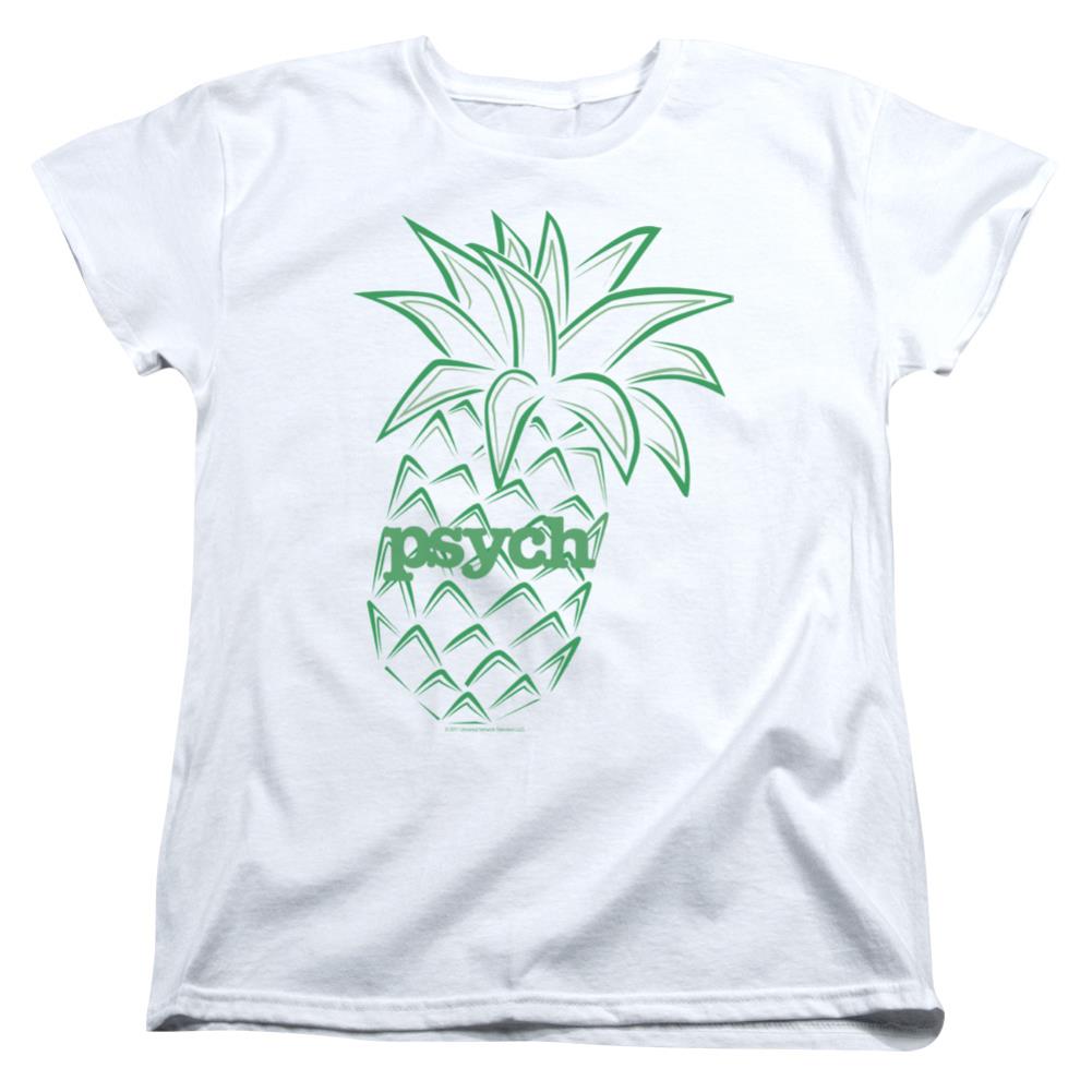 Psych Pineapple Women's 18/1 Cotton Short-Sleeve T-Shirt