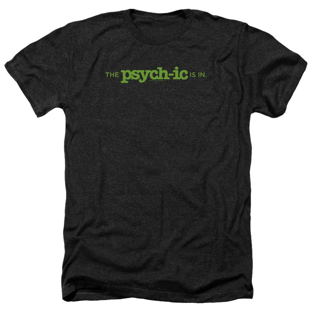 Psych The Psychic Is In Men's 30/1 Heather 60 40 Poly Short-Sleeve T-Shirt
