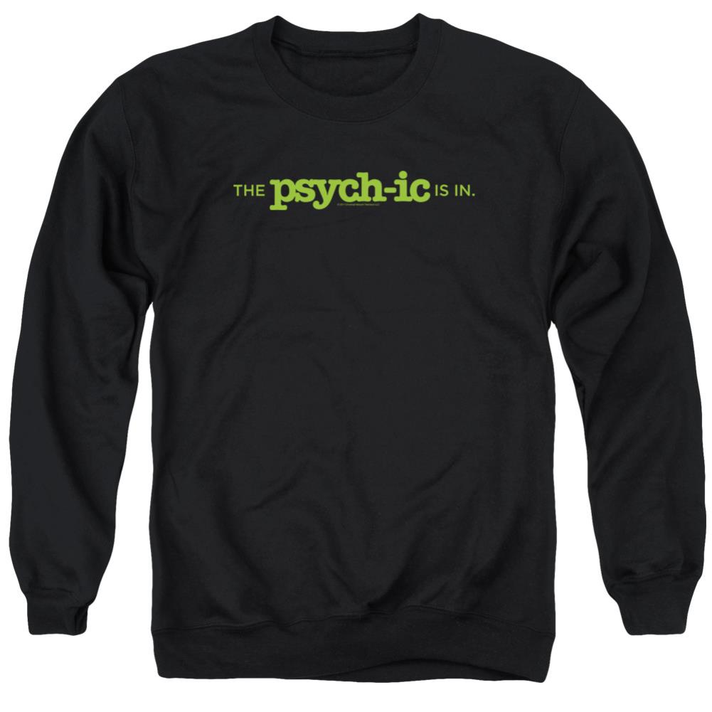 Psych The Psychic Is In Men's Crewneck 50 50 Poly Long-Sleeve T-Shirt