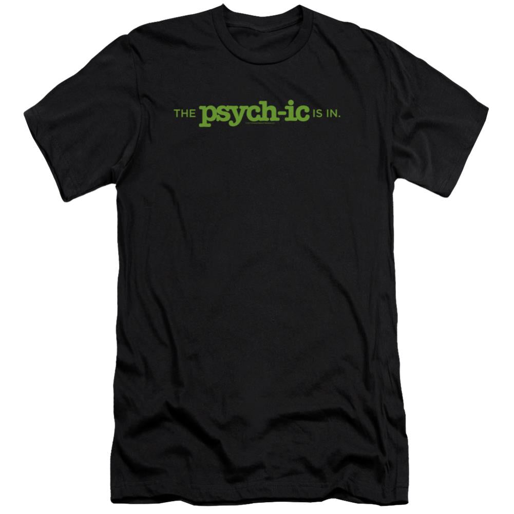 Psych The Psychic Is In Men's Ultra-Soft 30/1 Cotton Slim Short-Sleeve T-Shirt